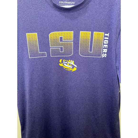 Colosseum Mens Tshirt Size Large LSU Tigers Louisiana SEC Purple Gold - Picture 4 of 8